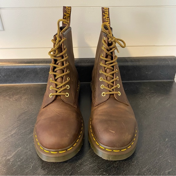 Dr. Martens 1460 Crazy Horse Boot, Brown, Men’s Size 11 - Picture 5 of 12